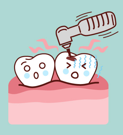 牙齒治療示意圖